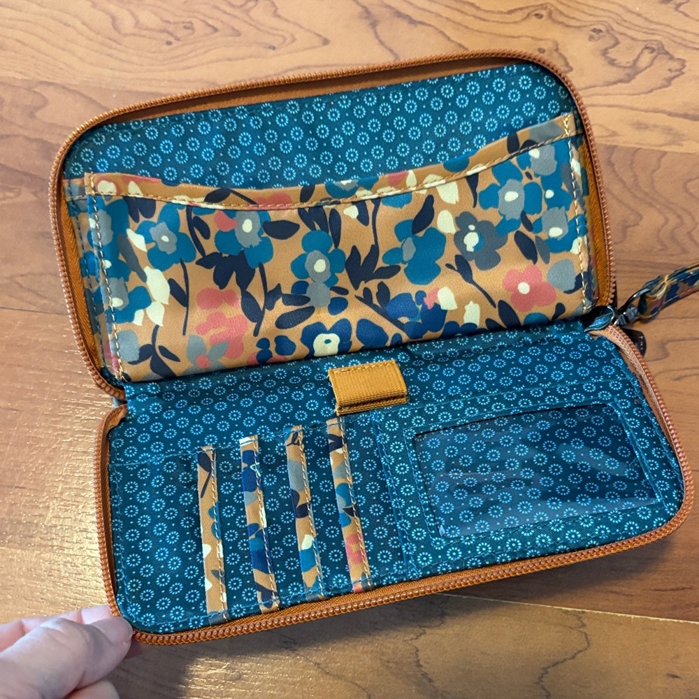 Floral Lug Nylon Wristlet Wallet - Picture 2 of 5
